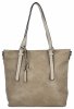 Uniwersalna Torebka Damska XL Shopper Bag firmy Hernan HB0213-1 Ciemno Beżowa/Beżowa